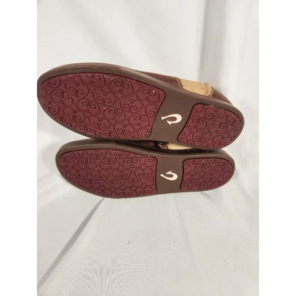 NWOB OluKai Womens Pehuea Hulu Boots Brown Wool Shearling Lined US/8 - Picture 11 of 11